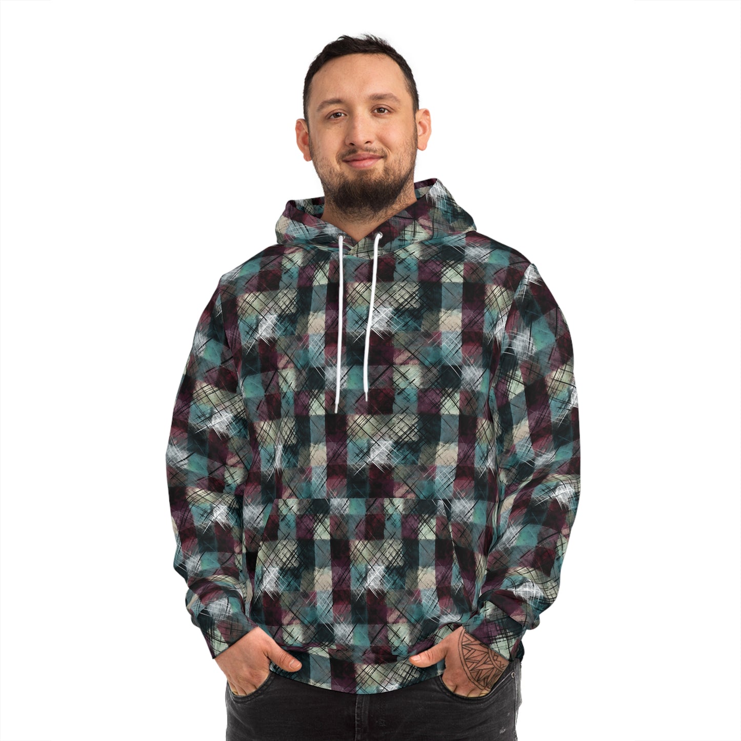 Grunge Plaid Fashion Hoodie (AOP)