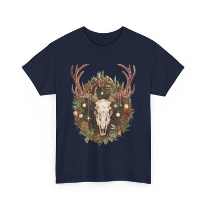 Reindeer Skull Unisex Heavy Cotton Tee