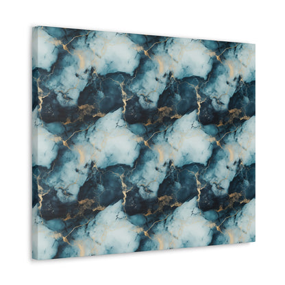 Cool Blue Marble Canvas Gallery Wrap