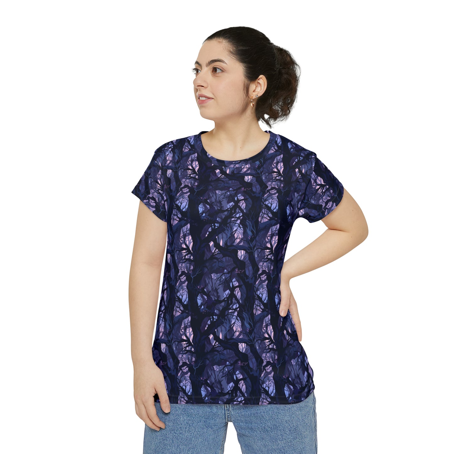 Haunted Forest Women's Short Sleeve Shirt (AOP)