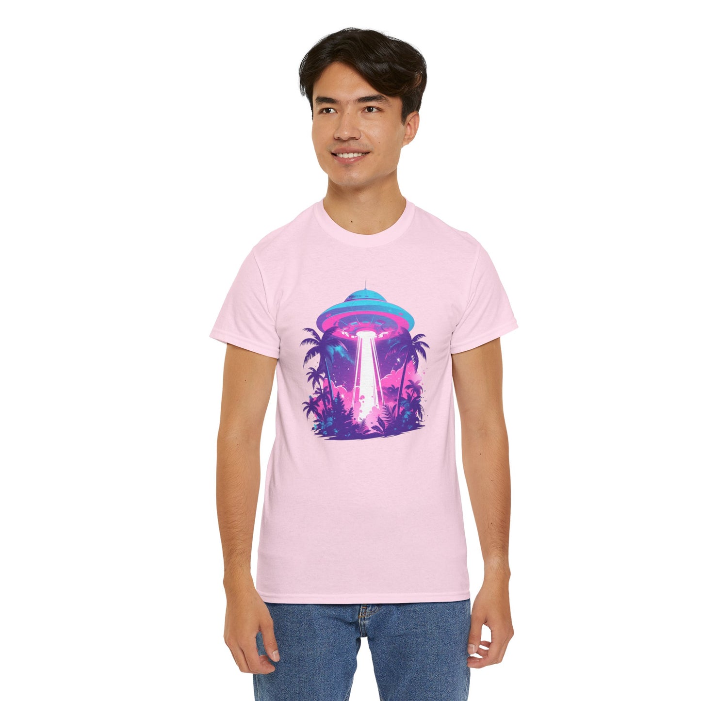 Tropical UFO Unisex Heavy Cotton Tee