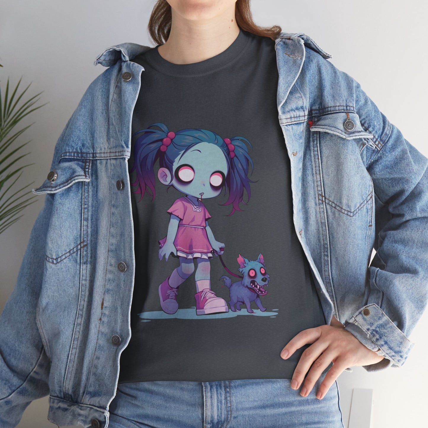 Zombie Dog Walker Unisex Heavy Cotton Tee