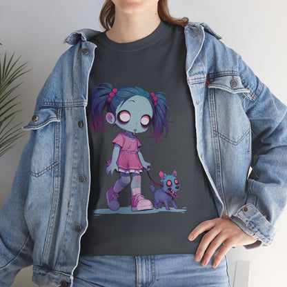 Zombie Dog Walker Unisex Heavy Cotton Tee