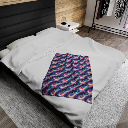 Spectral Storm Velveteen Plush Blanket