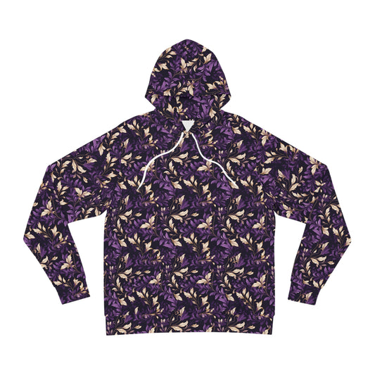 Purple Leaves Fashion Hoodie (AOP)