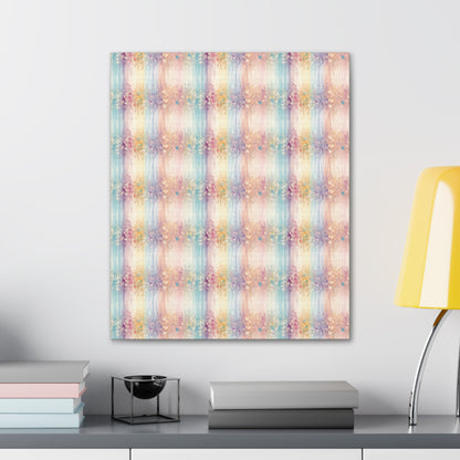 Floral Stripes Canvas Gallery Wrap