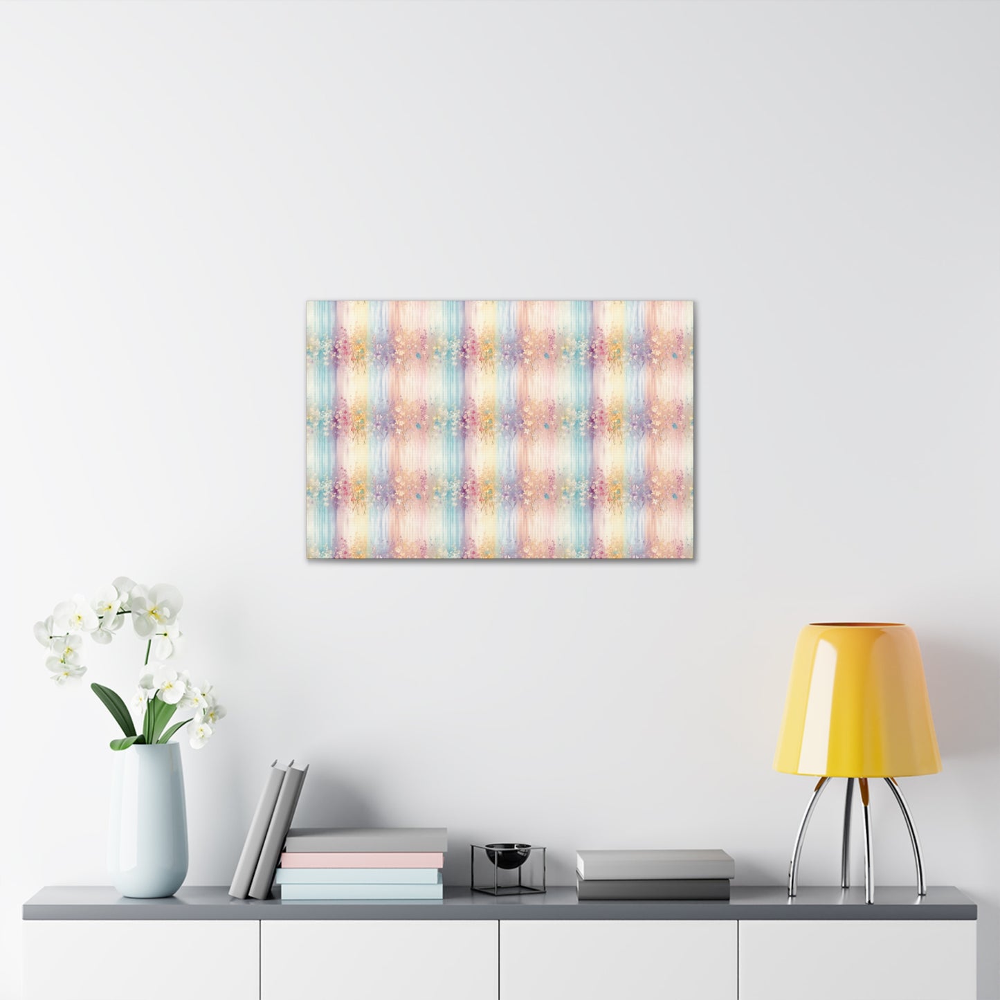 Floral Stripes Canvas Gallery Wrap