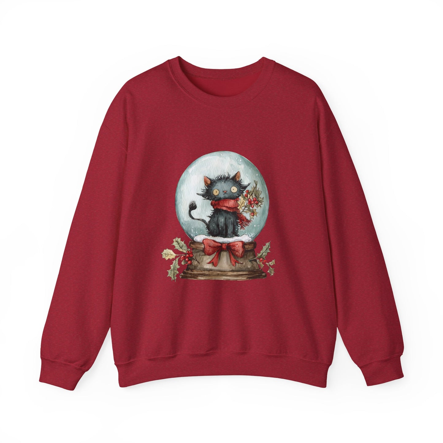 Snowglobe Cat Unisex Heavy Blend™ Crewneck Sweatshirt