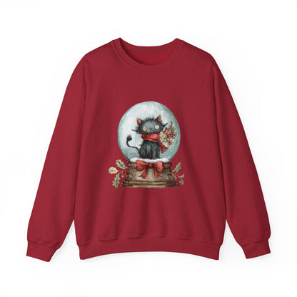 Snowglobe Cat Unisex Heavy Blend™ Crewneck Sweatshirt