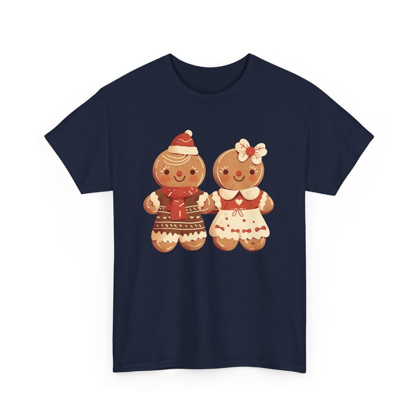 Gingerbread Couple Unisex Heavy Cotton Tee