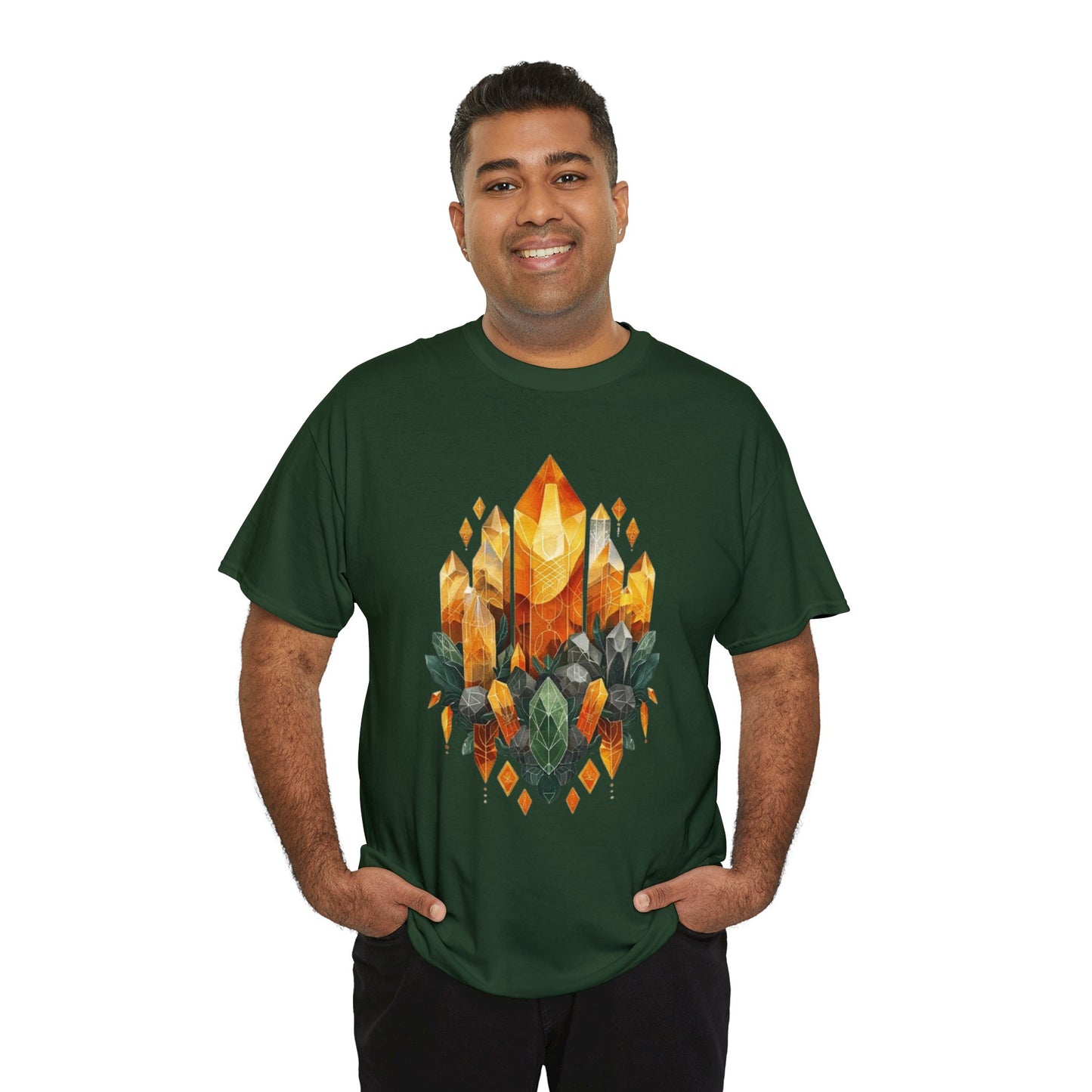 Earthen Crystal Cluster Unisex Heavy Cotton Tee