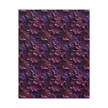 Purple Florals Canvas Gallery Wrap