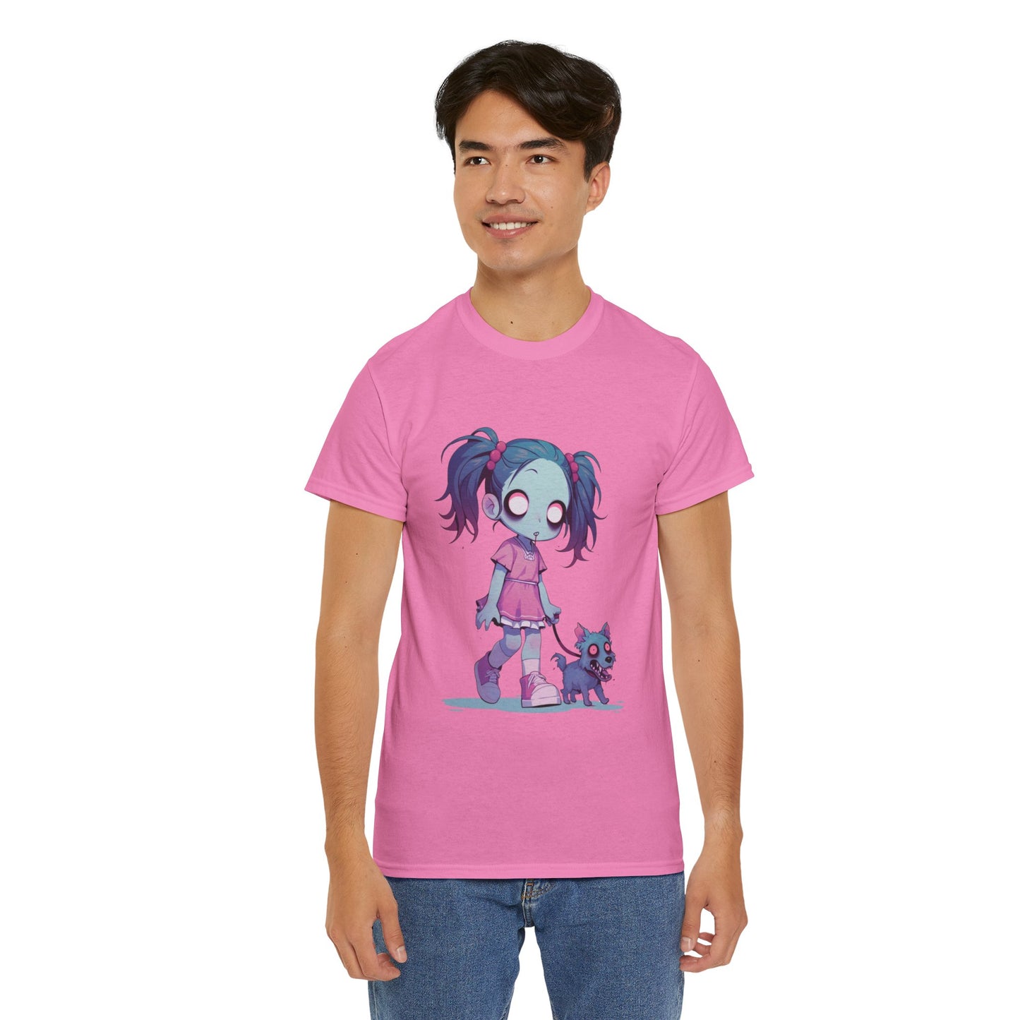 Zombie Dog Walker Unisex Heavy Cotton Tee