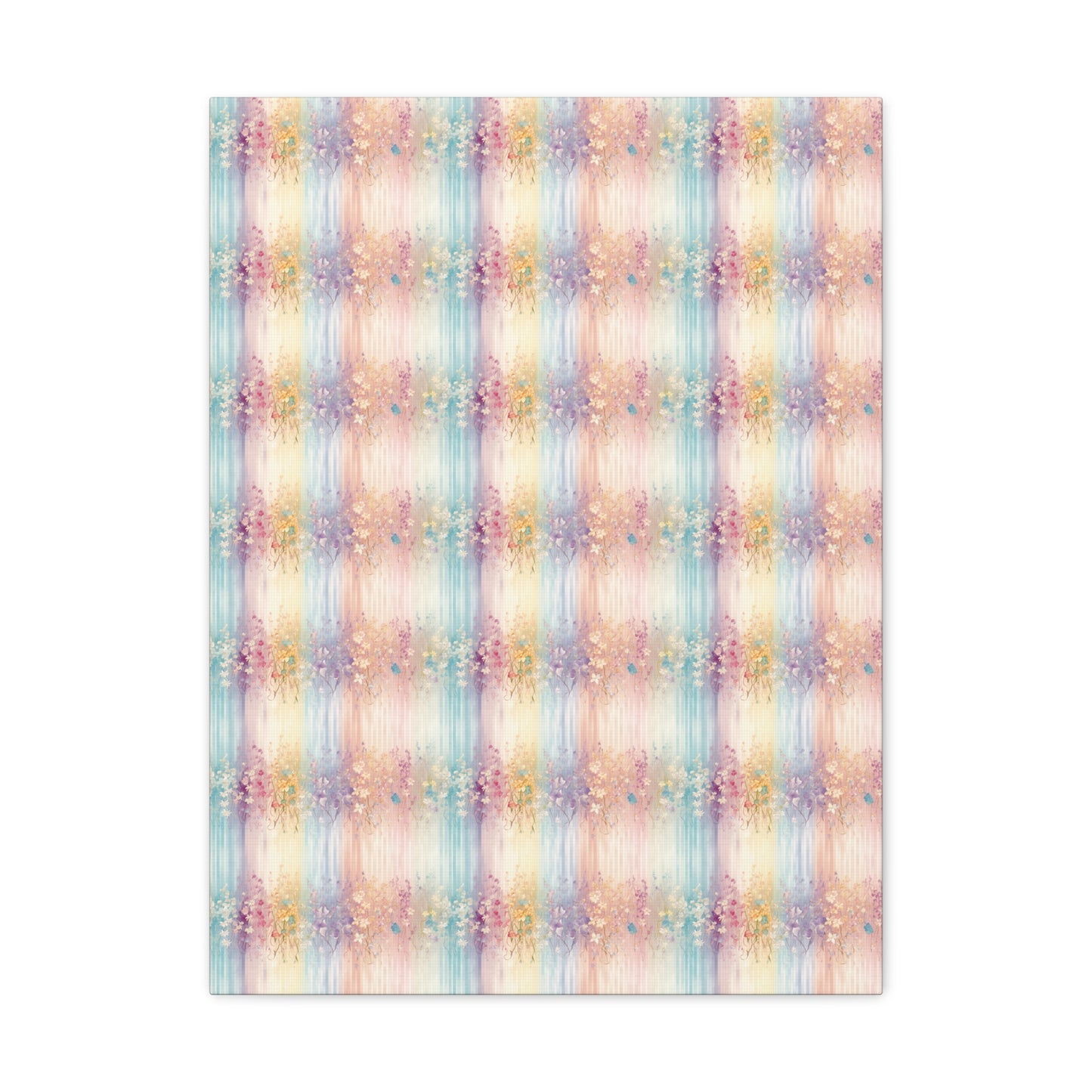 Floral Stripes Canvas Gallery Wrap