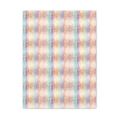Floral Stripes Canvas Gallery Wrap