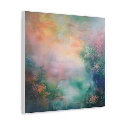 Misty Lake Canvas Gallery Wraps