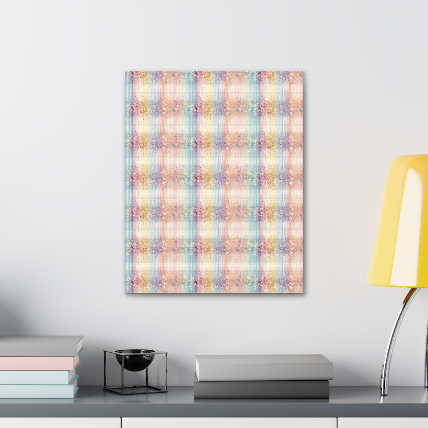 Floral Stripes Canvas Gallery Wrap