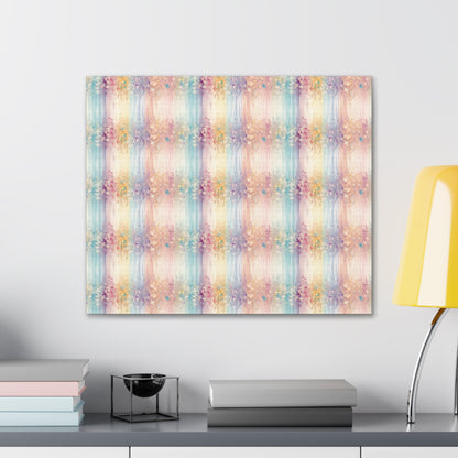 Floral Stripes Canvas Gallery Wrap
