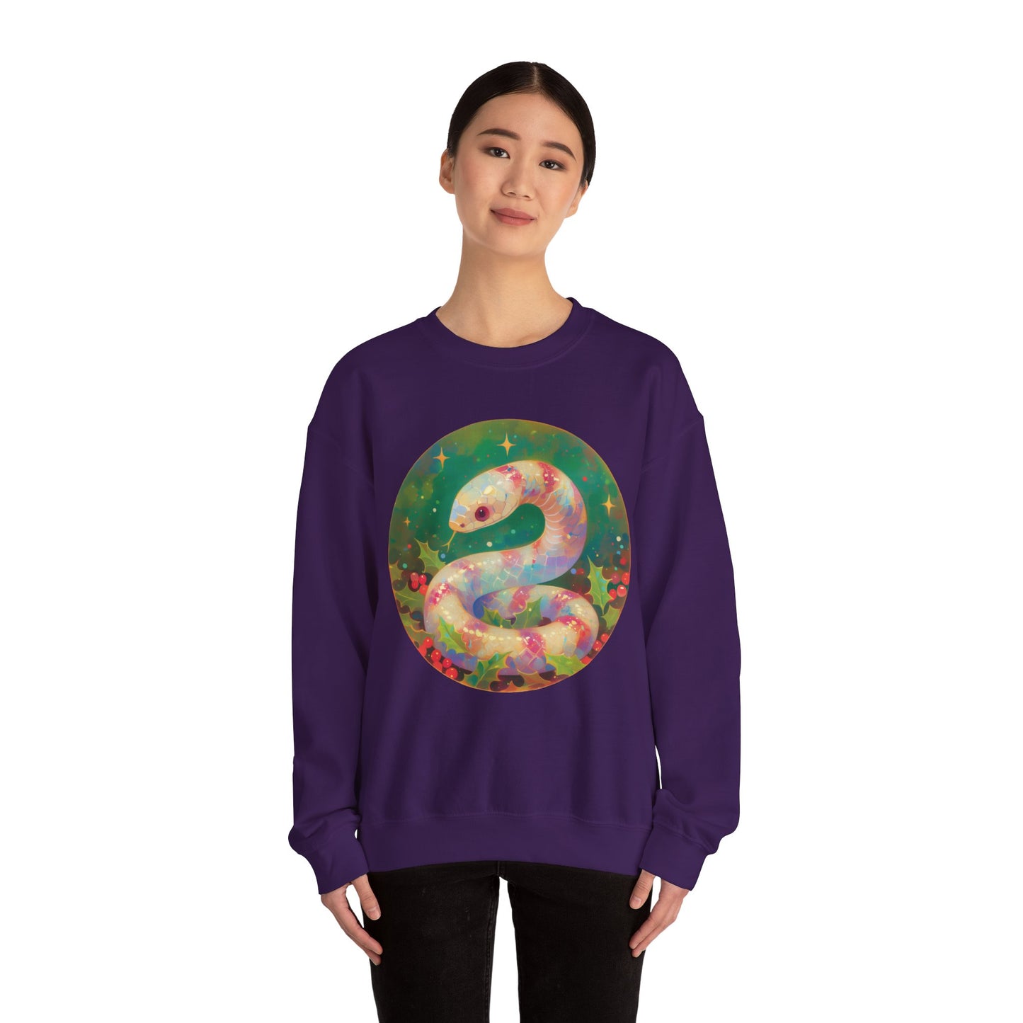 Candy Stripe Snake Unisex Heavy Blend™ Crewneck Sweatshirt