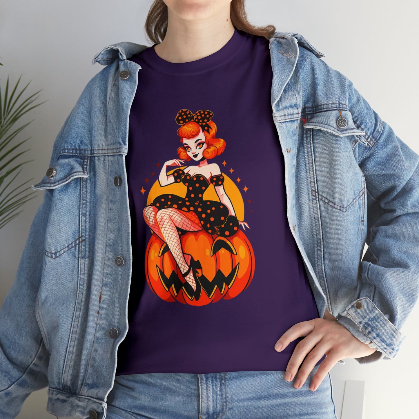 Pumpkin Pinup Unisex Heavy Cotton Tee