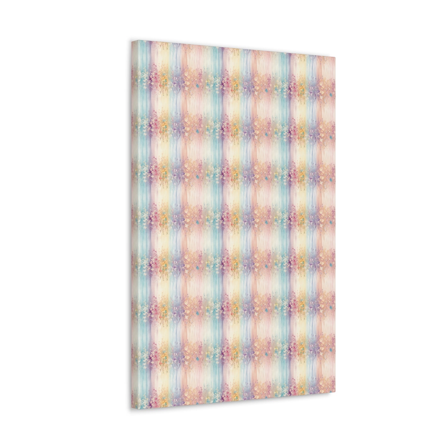 Floral Stripes Canvas Gallery Wrap