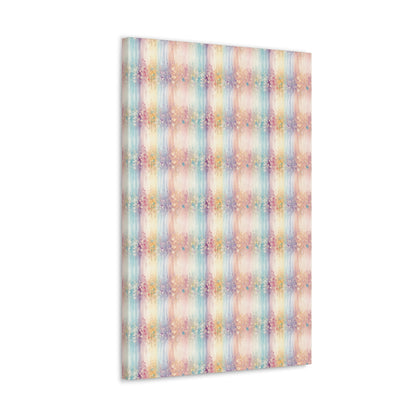Floral Stripes Canvas Gallery Wrap