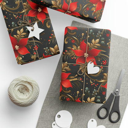 Pretty Poinsettias Wrapping Papers