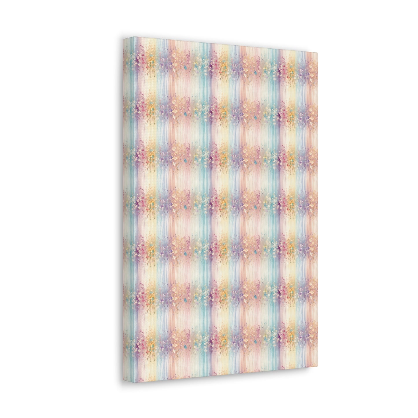 Floral Stripes Canvas Gallery Wrap