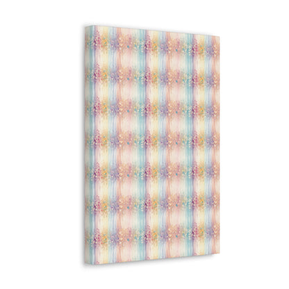 Floral Stripes Canvas Gallery Wrap