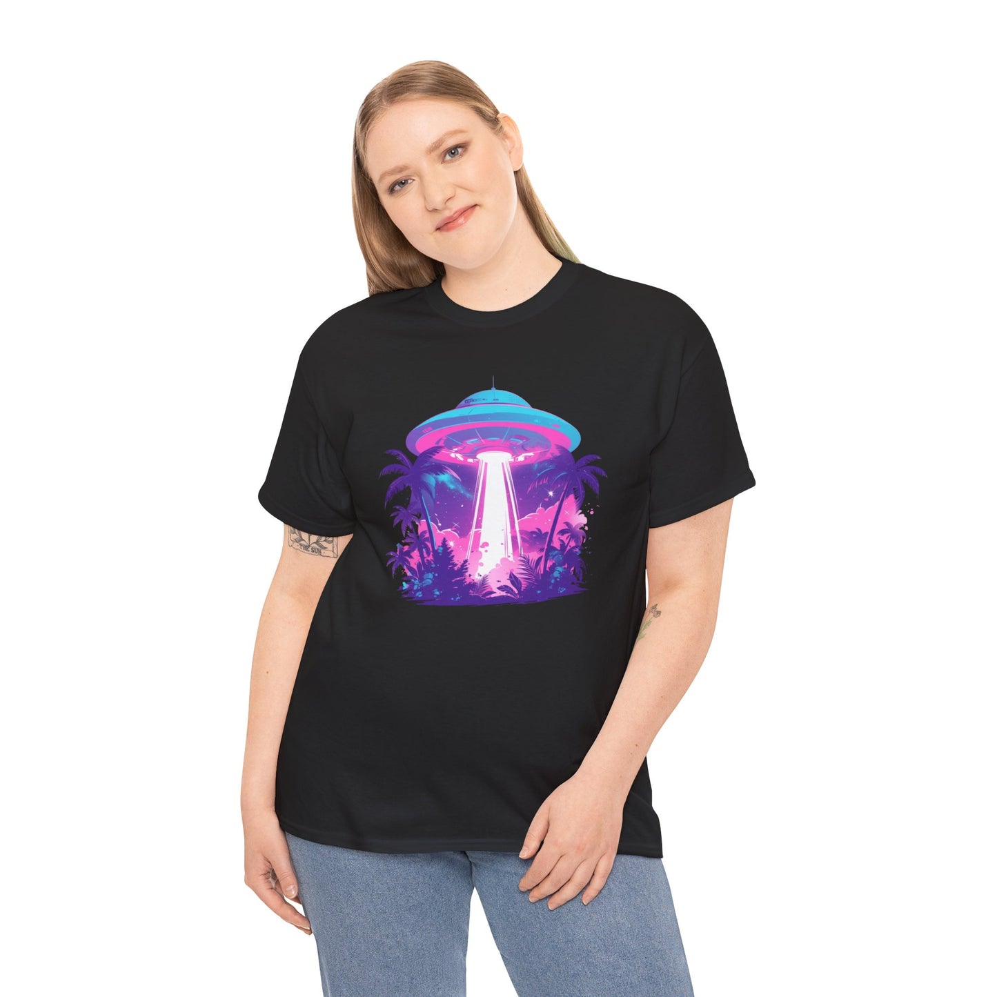 Tropical UFO Unisex Heavy Cotton Tee