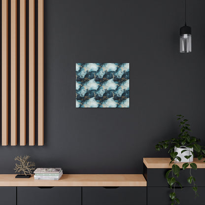 Cool Blue Marble Canvas Gallery Wrap