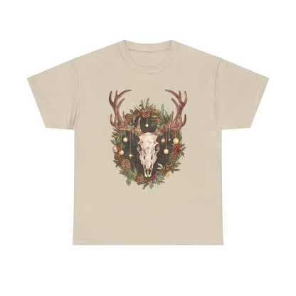 Reindeer Skull Unisex Heavy Cotton Tee