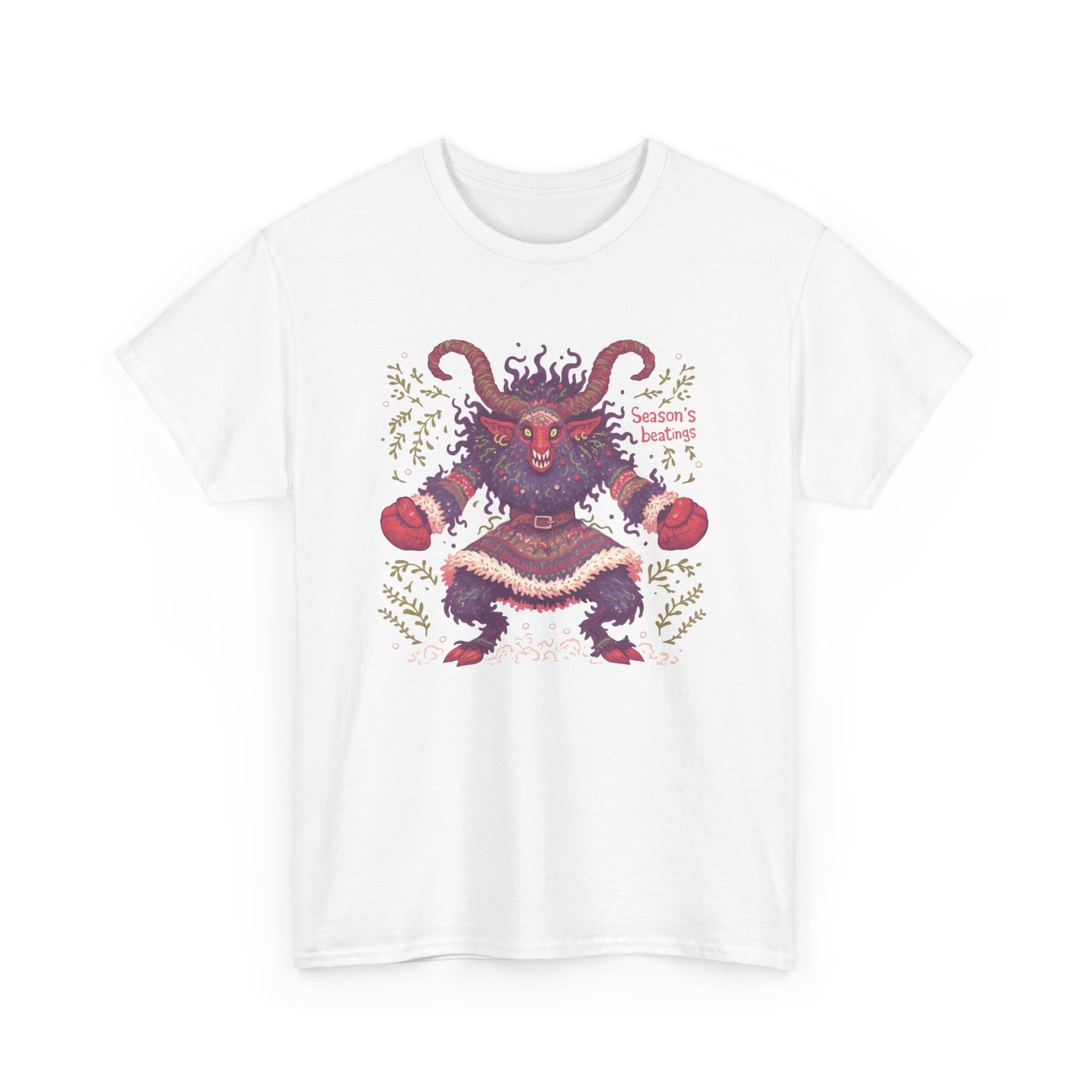 Season's Beatings (Krampus) Unisex Heavy Cotton Tee