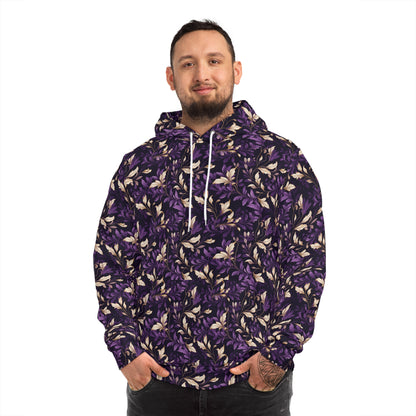 Purple Leaves Fashion Hoodie (AOP)