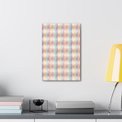 Floral Stripes Canvas Gallery Wrap