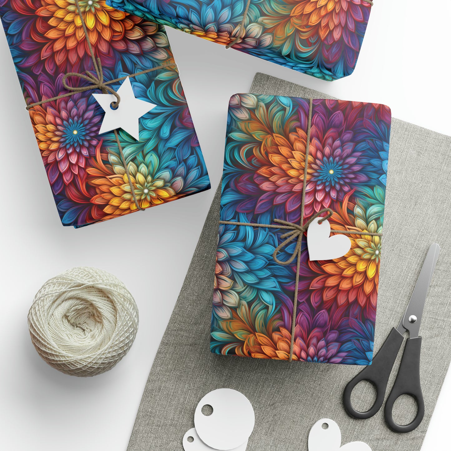 Rainbow Whirls Wrapping Papers