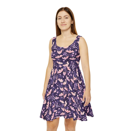 Pastel Bats Women's Skater Dress (AOP)