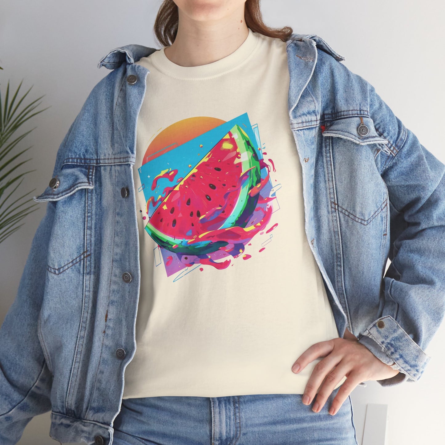 Summer Watermelon Unisex Heavy Cotton Tee