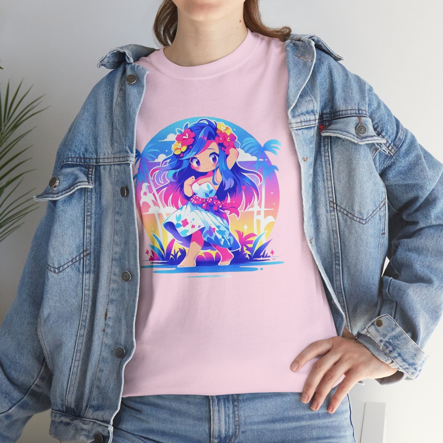 Hula Girl Unisex Heavy Cotton Tee