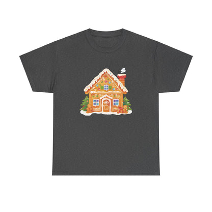 Gingerbread House Unisex Heavy Cotton Tee