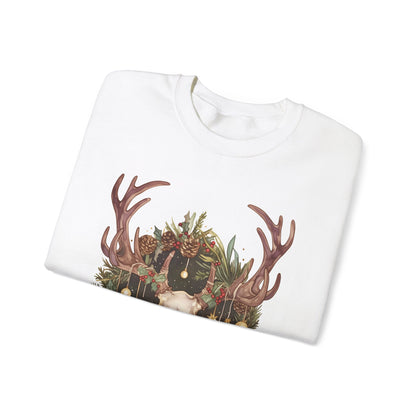 Reindeer Skull Unisex Heavy Blend™ Crewneck Sweatshirt