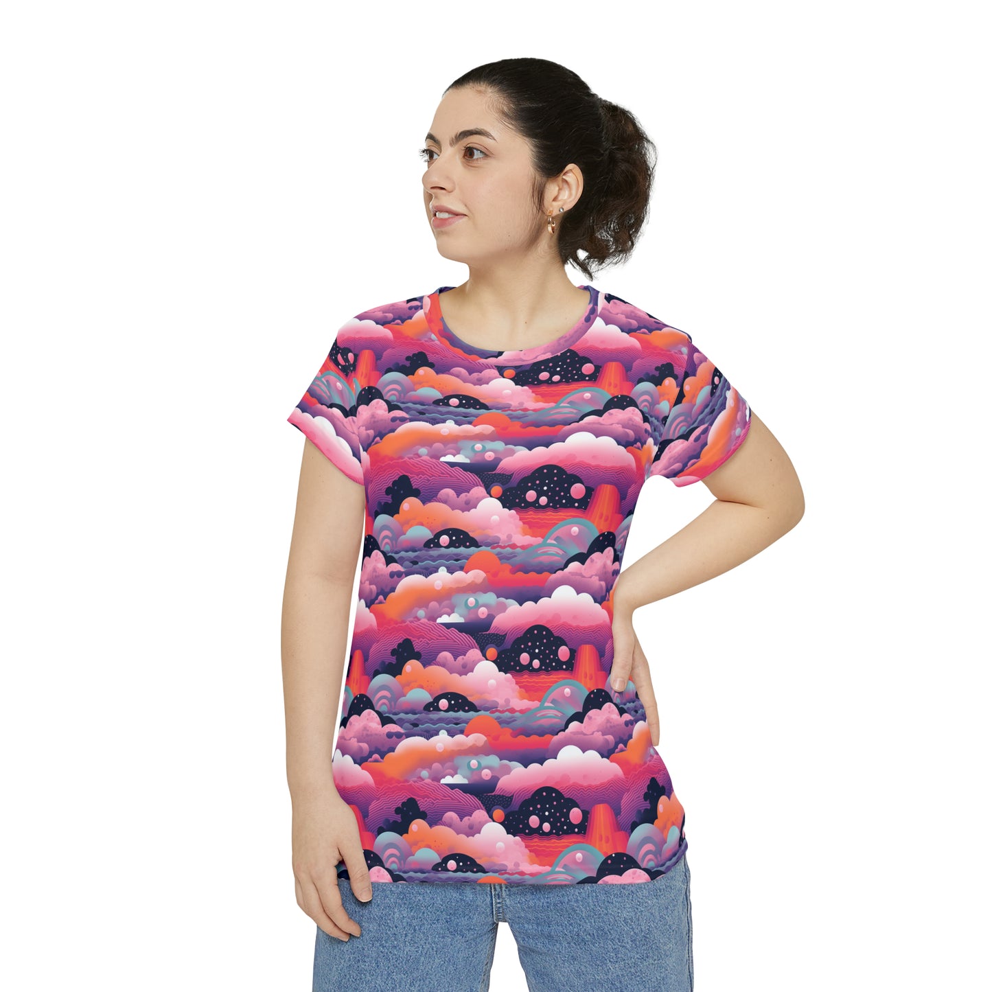 Cosmic Whimsy Women's Short Sleeve Shirt (AOP)