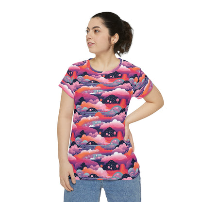 Cosmic Whimsy Women's Short Sleeve Shirt (AOP)