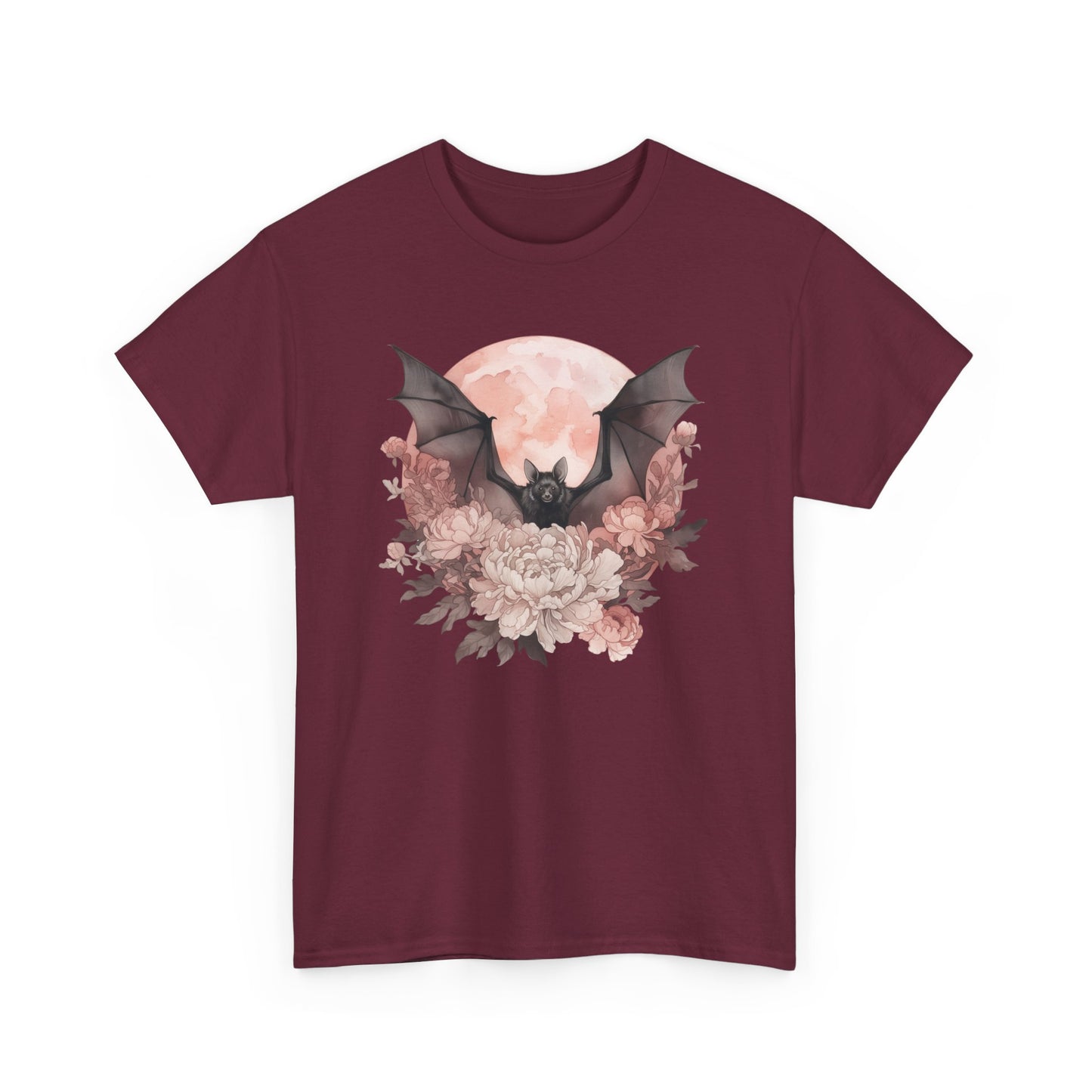 Strawberry Moon Bat Unisex Heavy Cotton Tee
