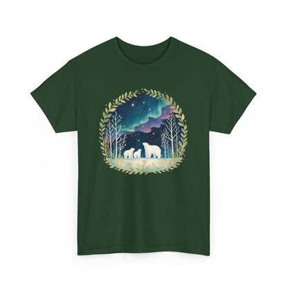 Aurora Polar Bears Unisex Heavy Cotton Tee