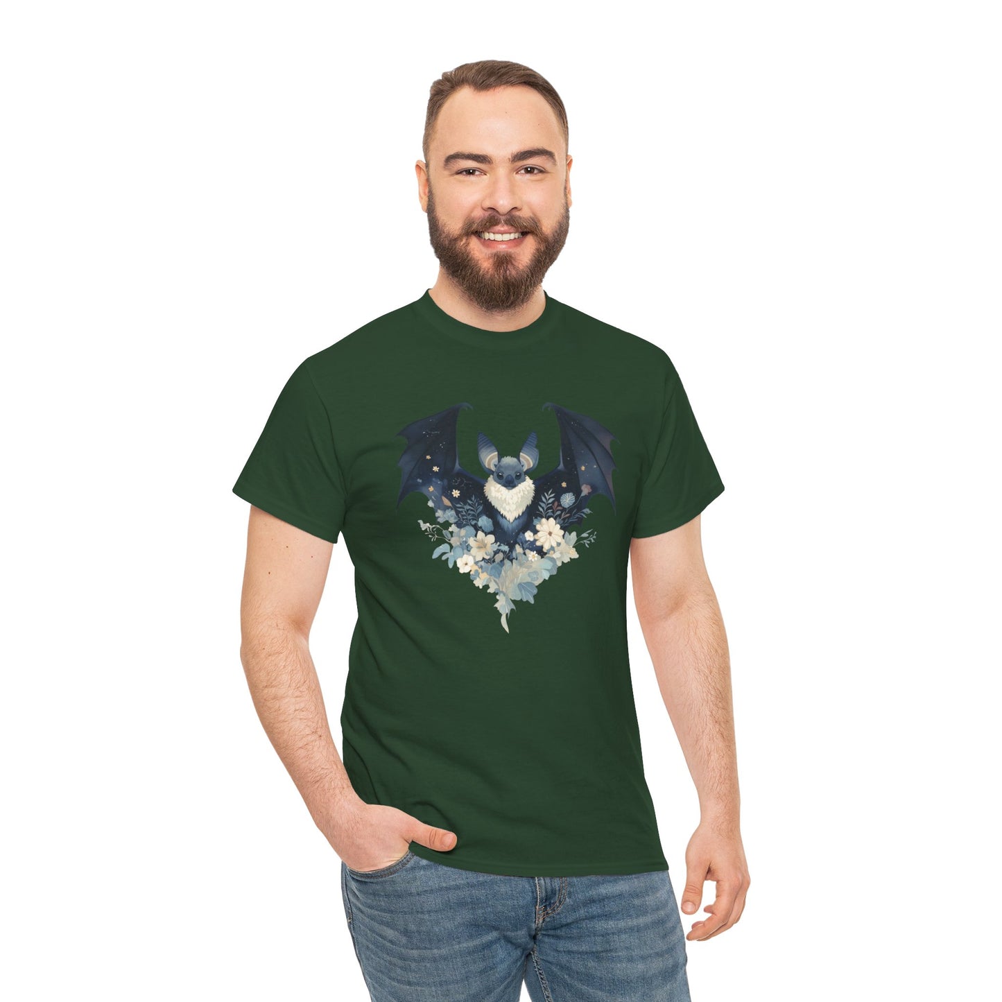 Midnight Bat Unisex Heavy Cotton Tee