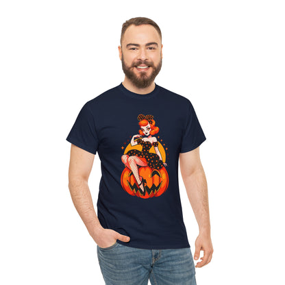 Pumpkin Pinup Unisex Heavy Cotton Tee