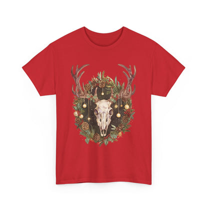Reindeer Skull Unisex Heavy Cotton Tee