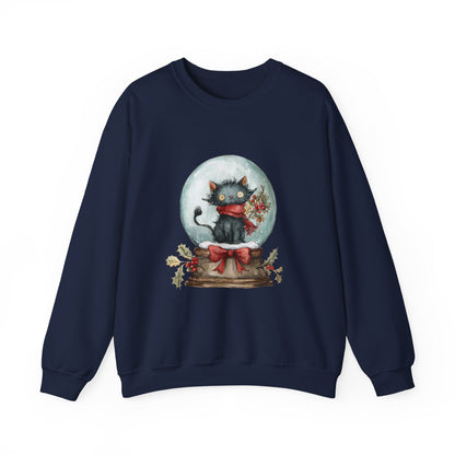 Snowglobe Cat Unisex Heavy Blend™ Crewneck Sweatshirt