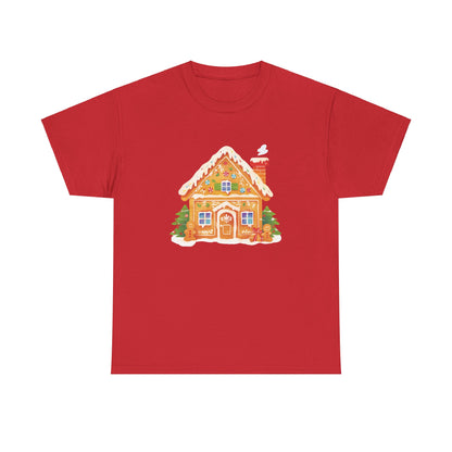 Gingerbread House Unisex Heavy Cotton Tee